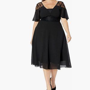 Nanette Lepore Chiffon w/Lace Dress
